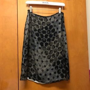 Anna Klein green circle skirt